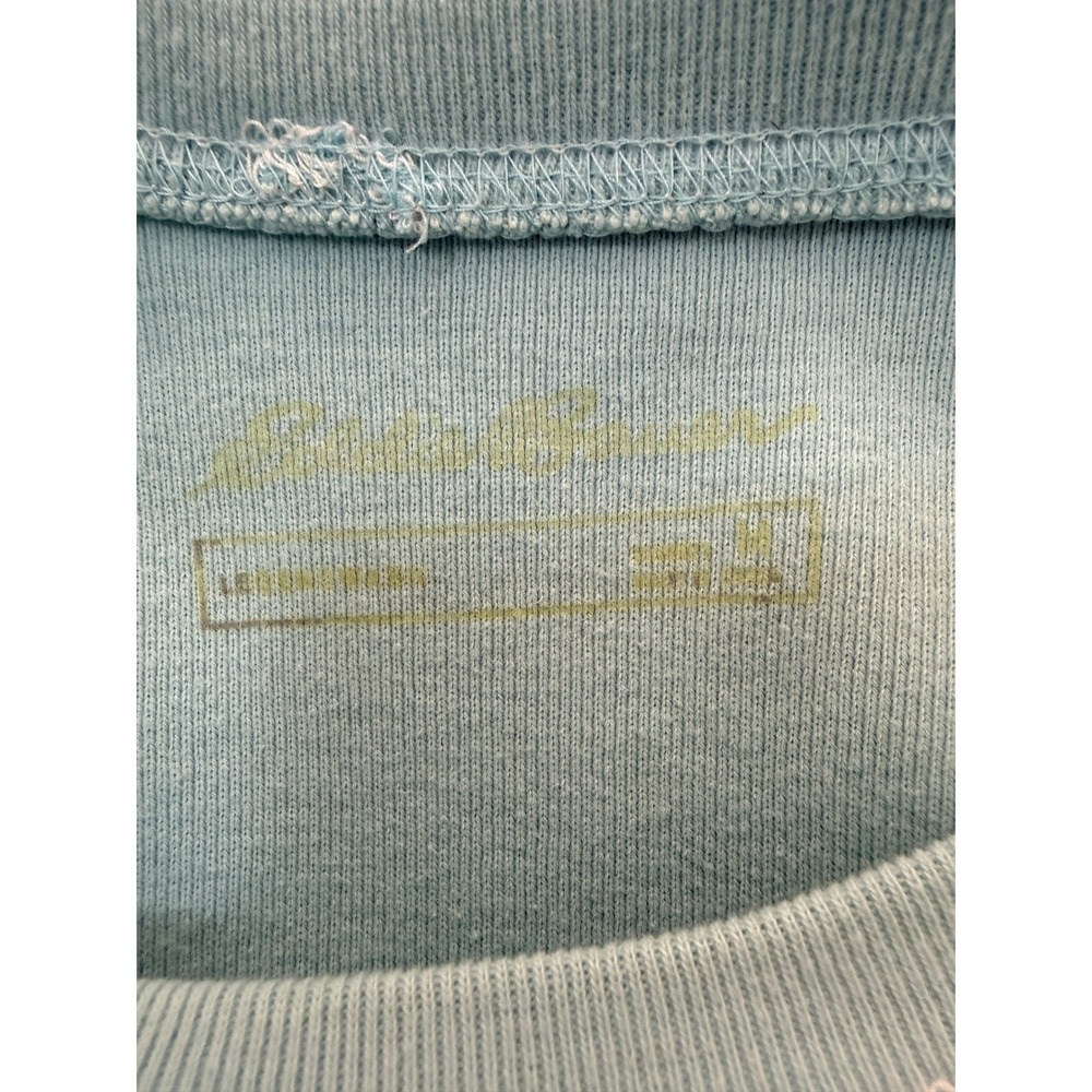 Eddie Bauer Crewneck Long Sleeve Light Blue Pullover Sweatshirt Top Size M - Picture 7 of 10